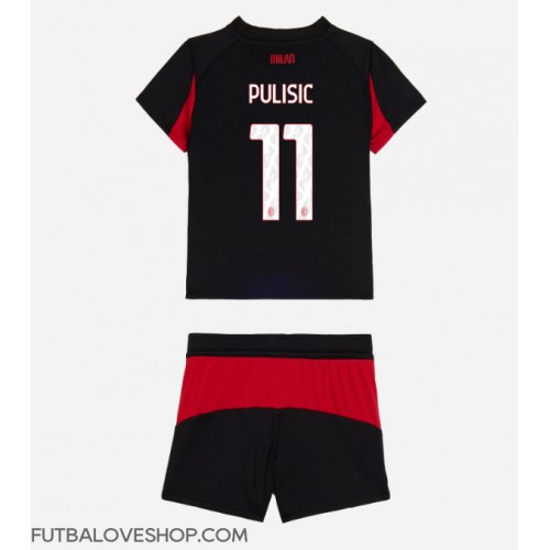 Dres AC Milan Christian Pulisic #11 Domáci pre deti 2025-26 Krátky Rukáv (+ trenírky)